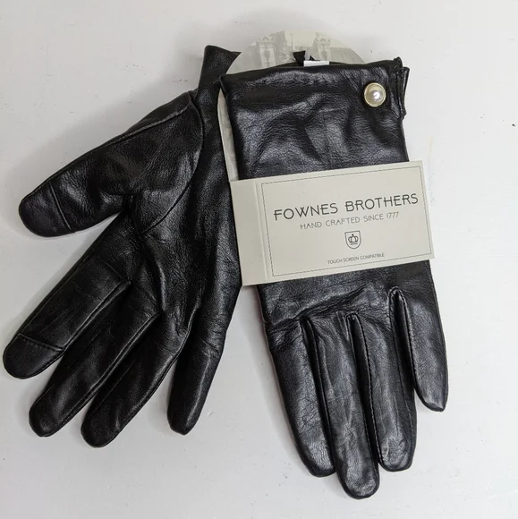 Fownes Brothers Accessories Nwt Fownes Brothers Black Leather